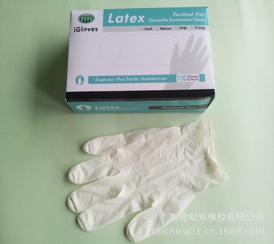 【一次性乳胶检查手套 医用,食品用,工业用 9寸 A级】价格,厂家,图片,防护手套,东莞知知橡胶-